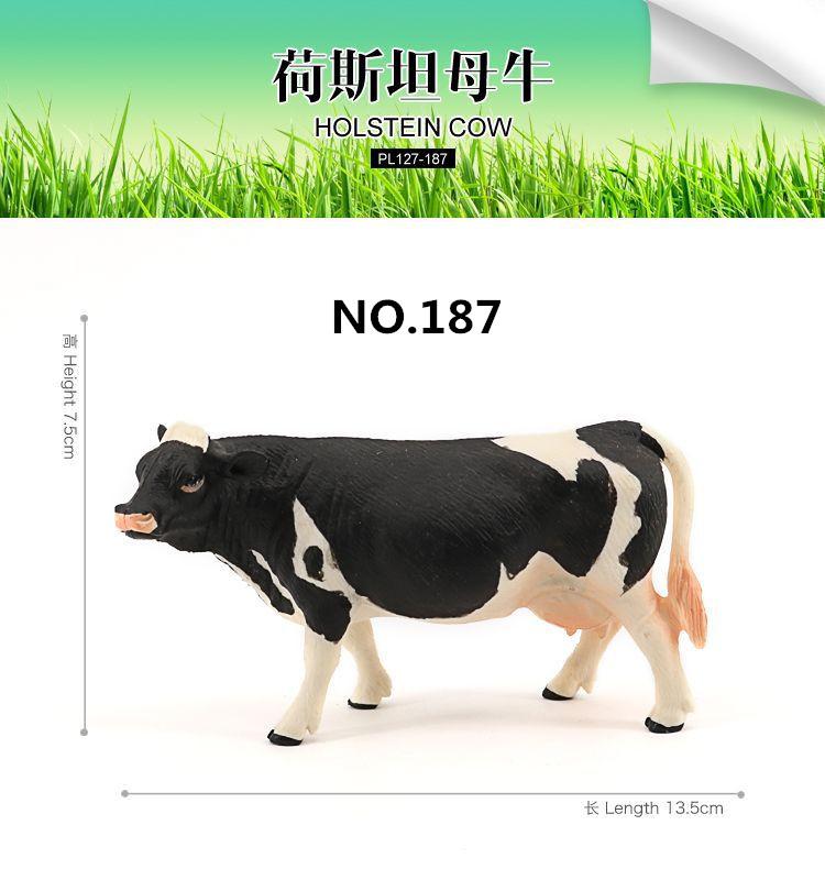 High Quality Action Figure Simulation Animals Model Realistic Design Cattle Cow Bull Home Decor Educational Toys For Xmas Gift