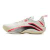 Li Ning Abrasion Resistant Support Rebound Grip Low top Outdoor Performance Basketball Shoes Men's Champagne White ABFV005-10