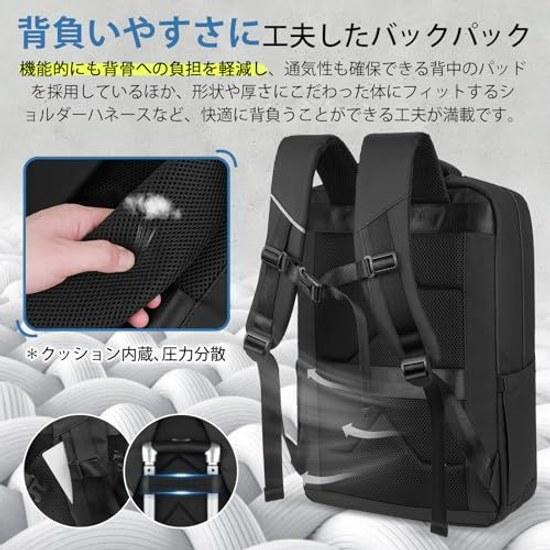ecoofee Backpack Mens Business Waterproof Large Capacity Lightweight A4 Compatible 15.6 Inch PC Storage Water-Resistant Zipper Commuting Rucksack Trip
