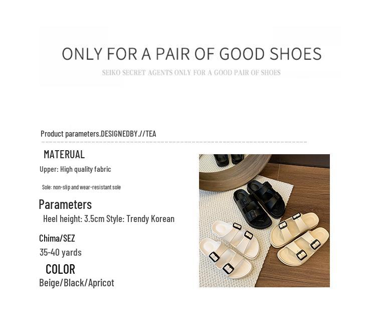 Women's 2025 Summer EVA Slip-on Slippers - Buckle Solid Color Beach Shoes