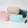 2026 Cute Zipper Plush Large Solid Color Cosmetic Bag Makeup Bag For Women Travel Make Up Toiletry Bag Washing Pouch Pen Pouch