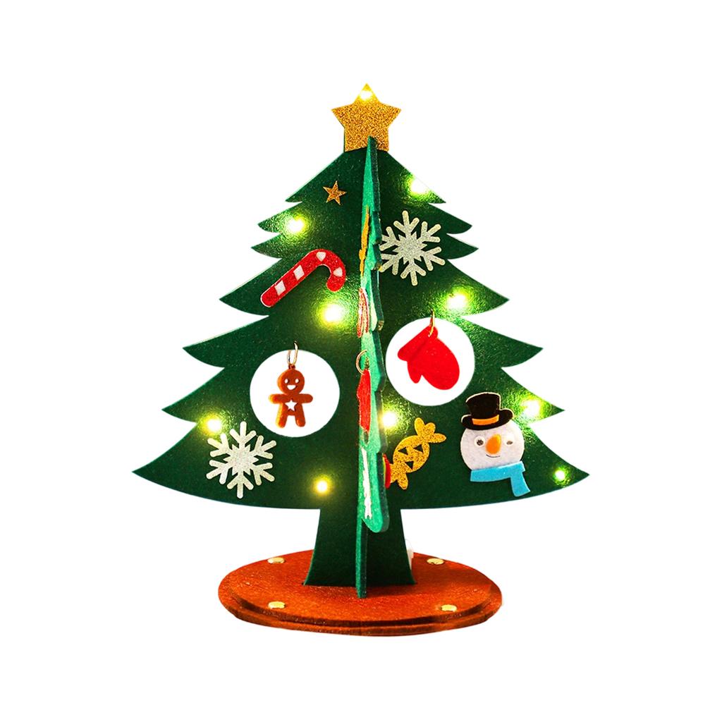 Children DIY Felts Christmas Tree Christmas Tree Desktop Decoration Crafts Materials