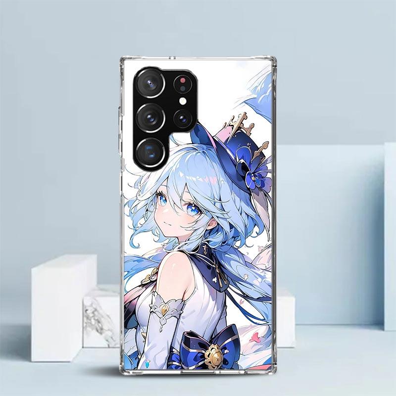 Cute Furina Genshin Impact Soft Cover for Samsung Galaxy S25 Edge S26 S24 S23 Ultra Phone Case S22 S21 Plus S20 FE Print Pattern