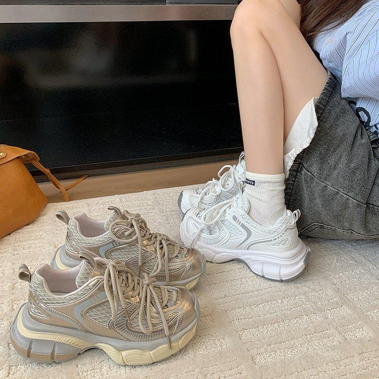 Daddy shoes women's 2025 new summer street shooting retro fashion small man thick sole light and comfortable casual shoes