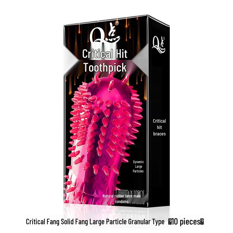 Q Point Thorn Set: Erotic Couples' Condoms with Large Particles, 2pcs/pack