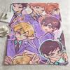 anime O-Ouran High School Host Club-b Throw Warm Soft Flannel Blanket, Multi-use for Sofa Bed Camping Travel Nap