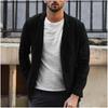 Men's Linen Cotton Casual Blazer Long Sleeve Loose Fit Spring Fall Jacket