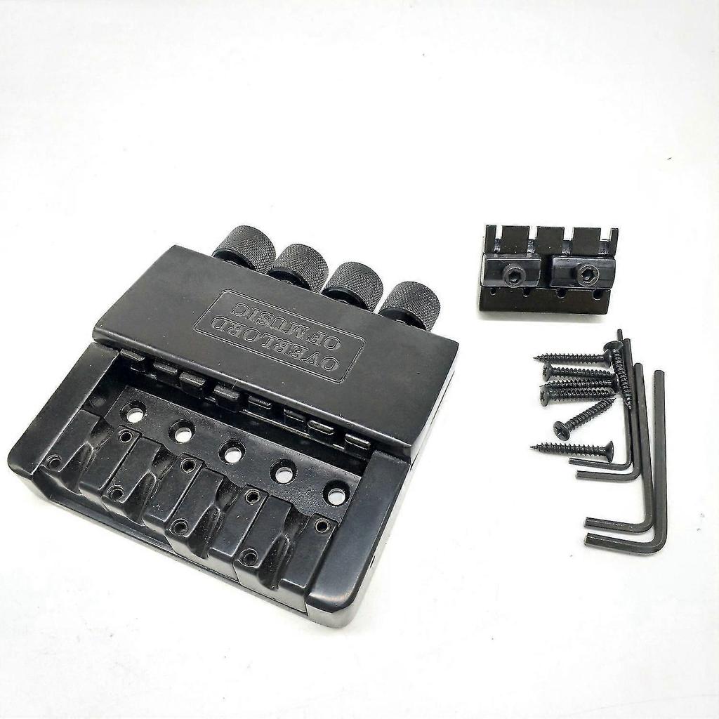 1 Set 4 String Headless Bass Guitar Bridge System Electric Bass Part for Headless Electric Bass Rep