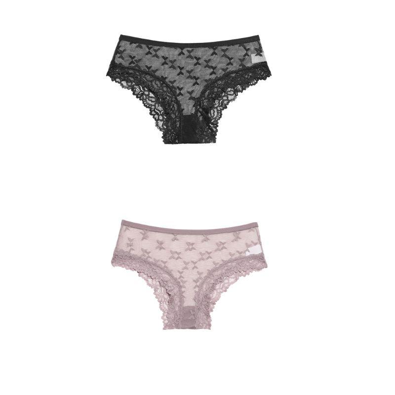 

FINETOO, 2 шт./компл., женские кружевные трусики, мягкое нижнее белье, дышащее белье, хлопковое удобное перспективное нижнее белье M