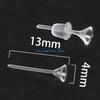 HX6F Creative 100 Set Clear Earrings Ear Studs Piercing Retainers for Women Men