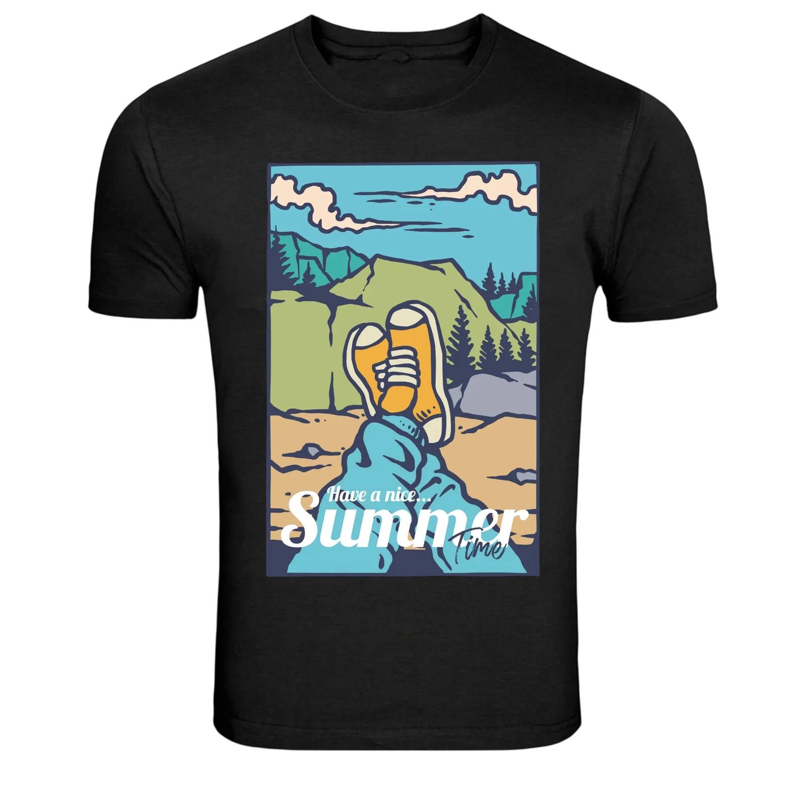 Have A Nice Summer Time Relax Nature Vacation T-Shirt L
