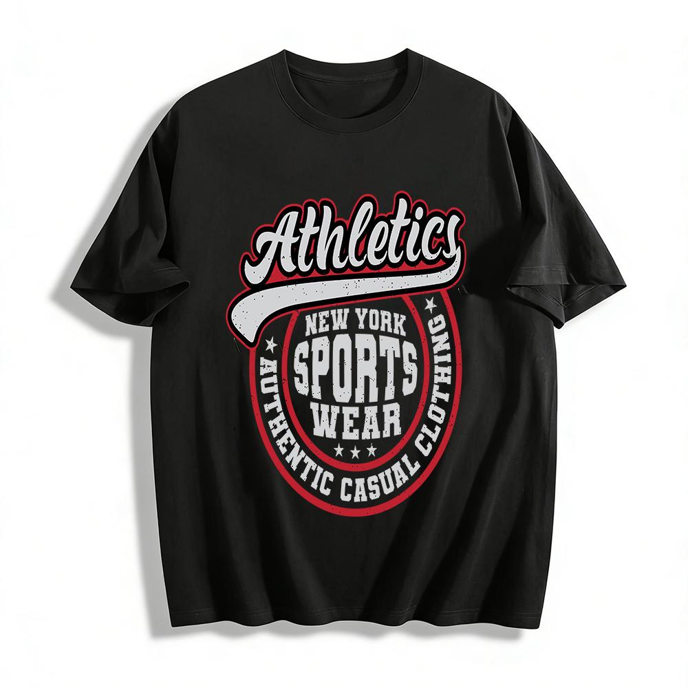 

New York Athletics Retro Print Casual Sports Tee Pure cotton T-shirt XXS