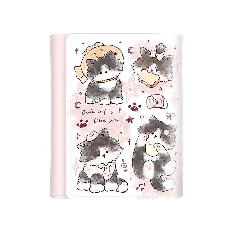 Cow Cat Women's Large Capacity Tri-Fold Wallet with Multi-Card Slots and Coin Purse