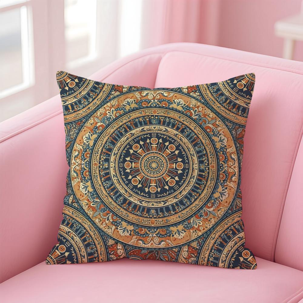 

Free and unrestrained Bohemian style Cushion Cover Pillow Case Soft Skin Friendly Fabric Concealed Zipper 30X30cm