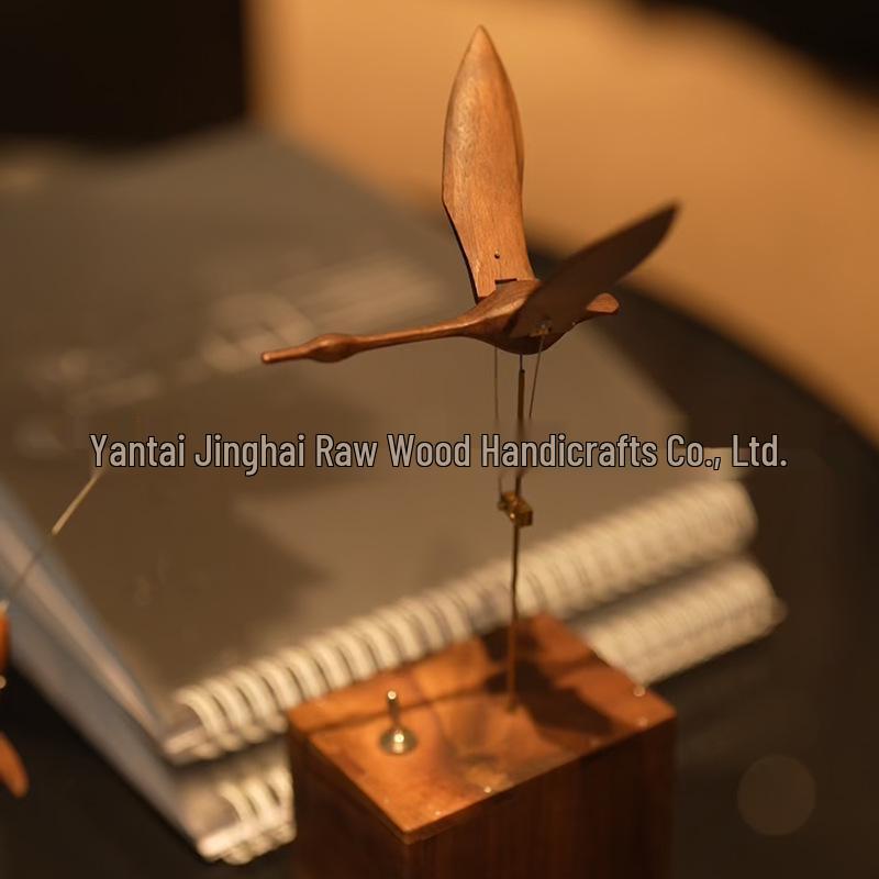 Swan Solid Wood Handmade Desktop Ornament - Creative, Lively Birthday Gift & Children s Toy