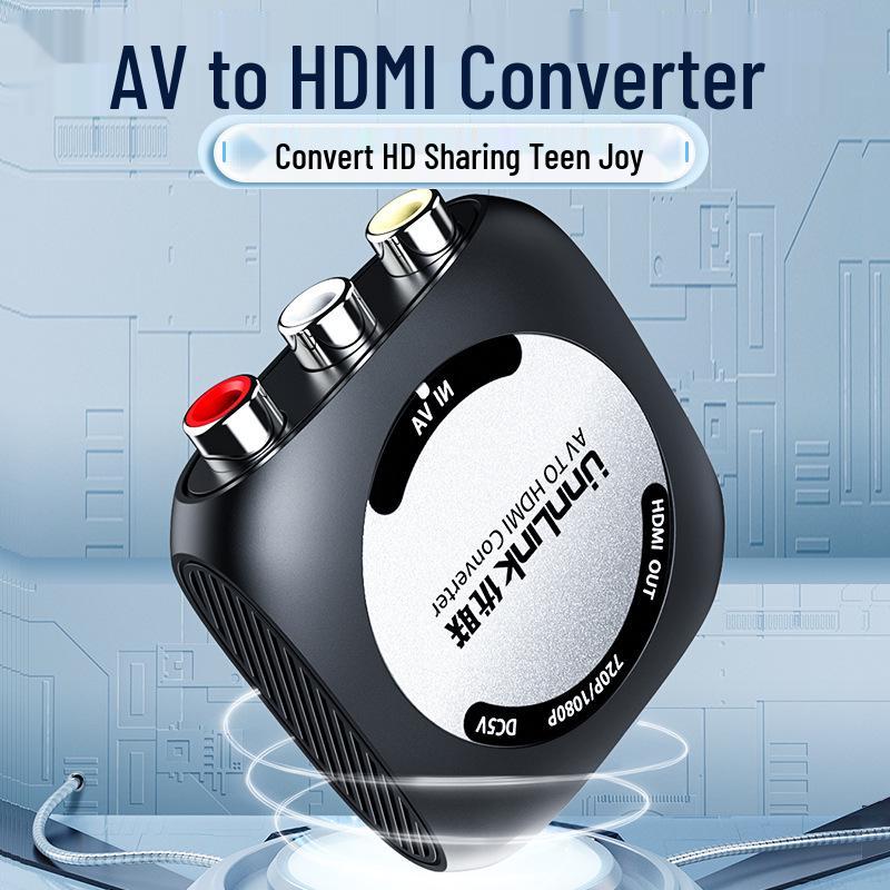 High-Definition HDMI to AV Converter for Connecting Game Consoles to Older TVs