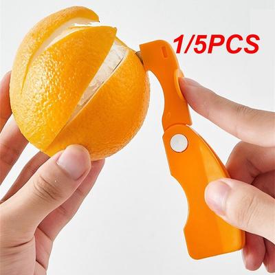1/5PCS Orange Peeler Stainless Steel Blade Multifunctional Fruit Tool Convenient Durable Kitchen Gadgets Fruit Peeler
