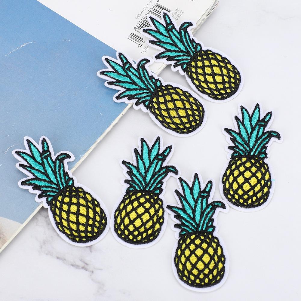 

6 шт. вышитая нашивка в форме ананаса пришитая на ткань наклейка DIY украшение для одежды