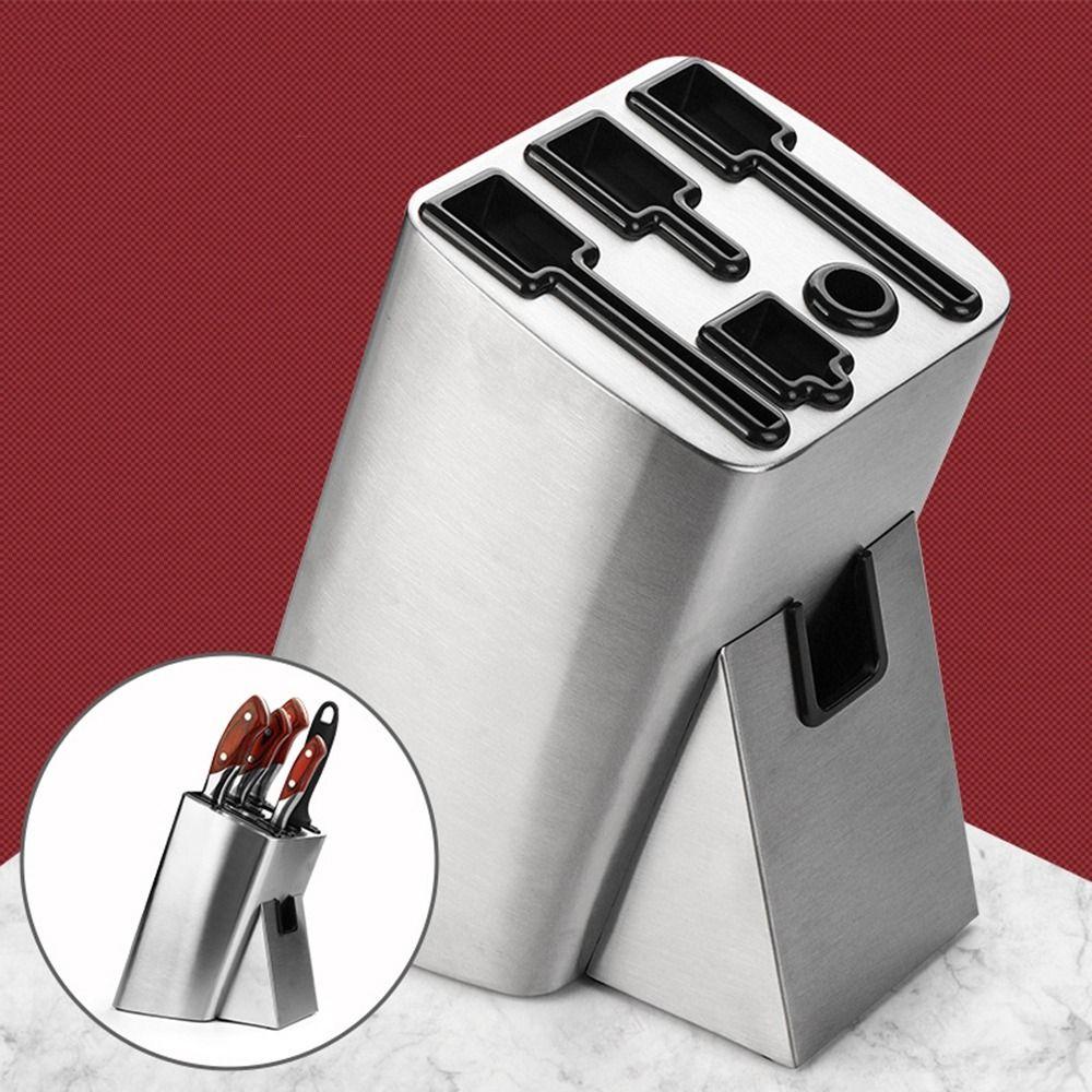 

Stainless Steel Knives Holder Floor-Standing Drainage Cutlery Storage Rack Anti-slip Space-Saving Knives Storage Rack Chef Tools