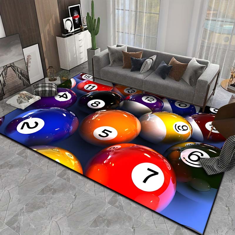 HD Billiards Rug Carpets for Bedroom Living Room Sofa Door Mat Dressing Room Rugs Large Size Machine Washable