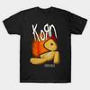 Asian Size Men Black Print T-shirt Korn No-Cut Heat Transfer Print Cotton Tshirt