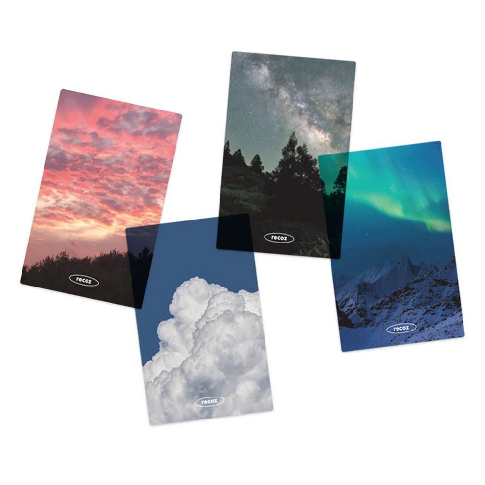 Ricos Translucent Photocard Bookmark 4-Piece Set, Sky, 1 Set