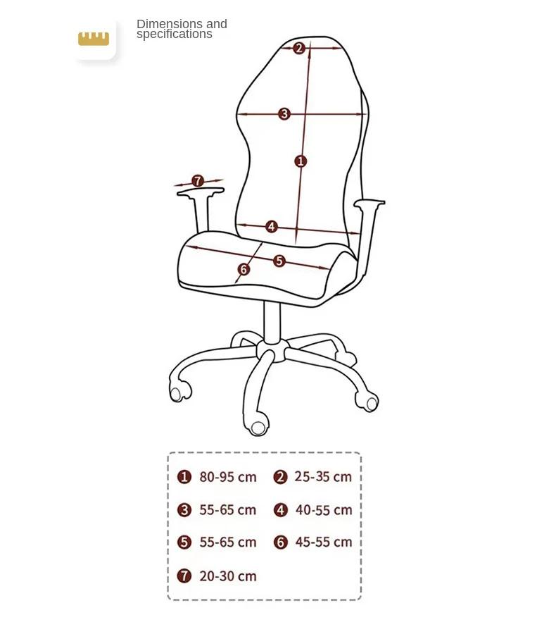 Herní křeslo Elastický potah sedadla Sametový Proti znečištění Ochranný potah na kancelářskou židli Strečový potah na židli Počítačová Esports židle