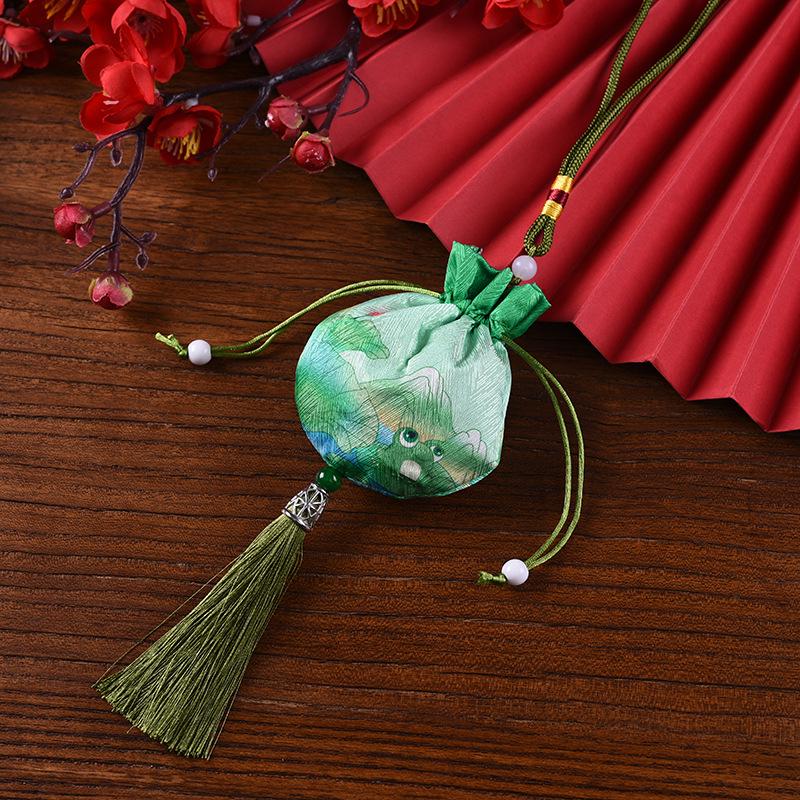 Ping An Cultural Scenic Amulet: Hanfu Style Sachet Pendant for Safety and Luck