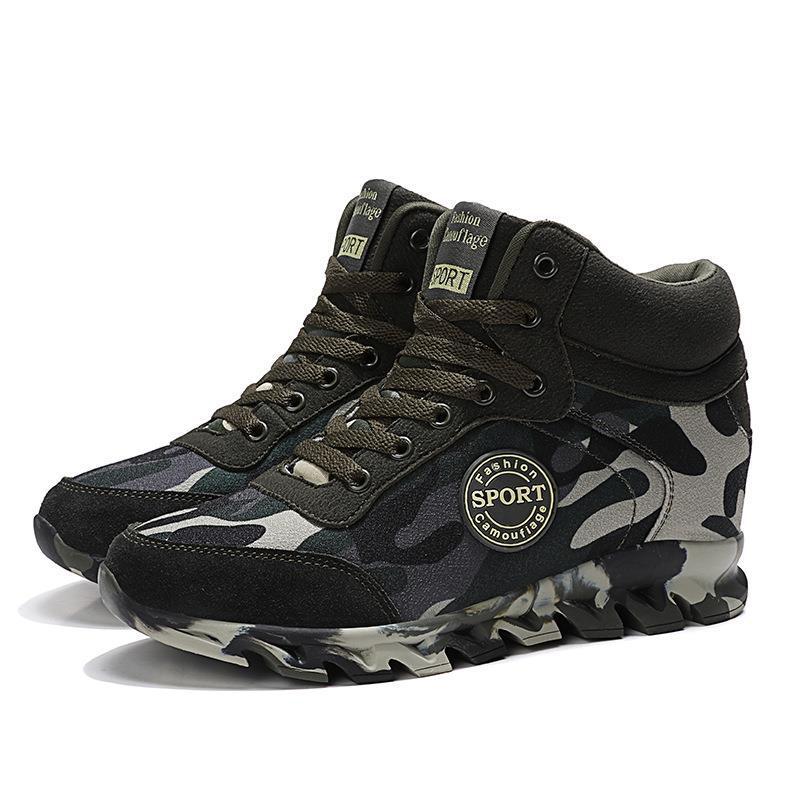 Fashion Fashion Camouflage Sneakers Women Hidden Heels Canvas Casual Shoes Woman Spring Autumn Lace Up Wedge Sneakers Female Shoes