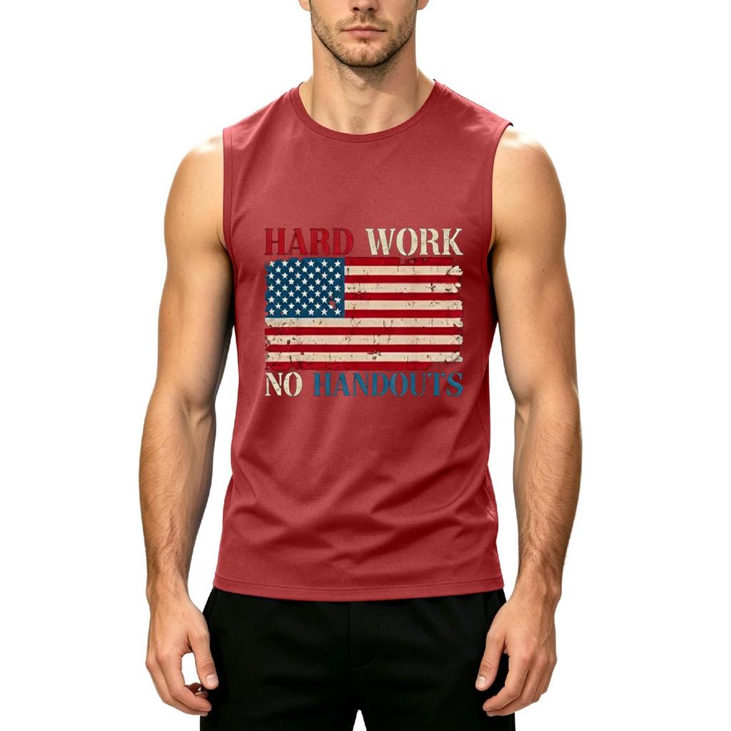 Men's Sleeveless Casual Tank Top Muscle Shirt Labor Day Graphic Print Soft Comfortable Fit