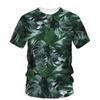 Summer Originality Plant Leaves Graphic T-shirts Trend Casual Personality Fun Printed O-neck Short Sleeve Men's T-shirts