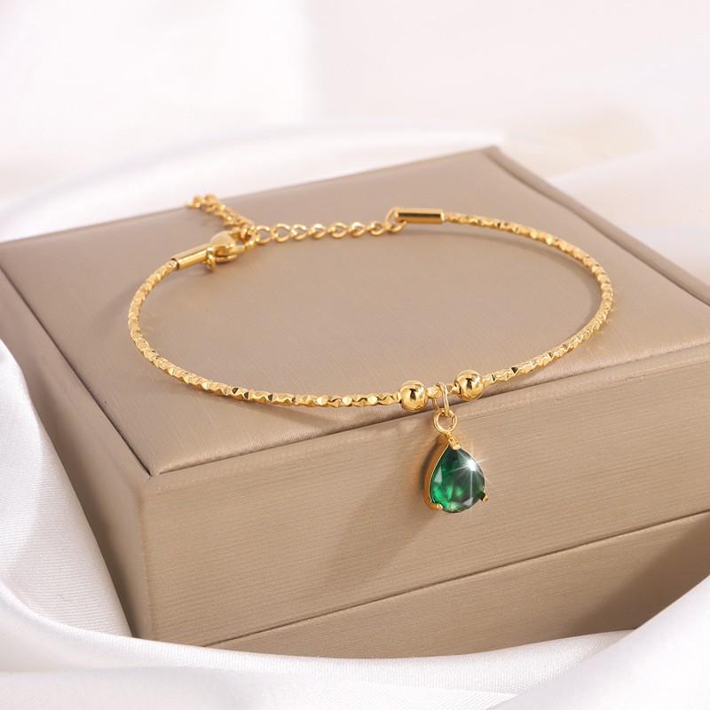 Korean Fashion Titanium Steel Diamond Inlaid Women's Luxury Bracelet