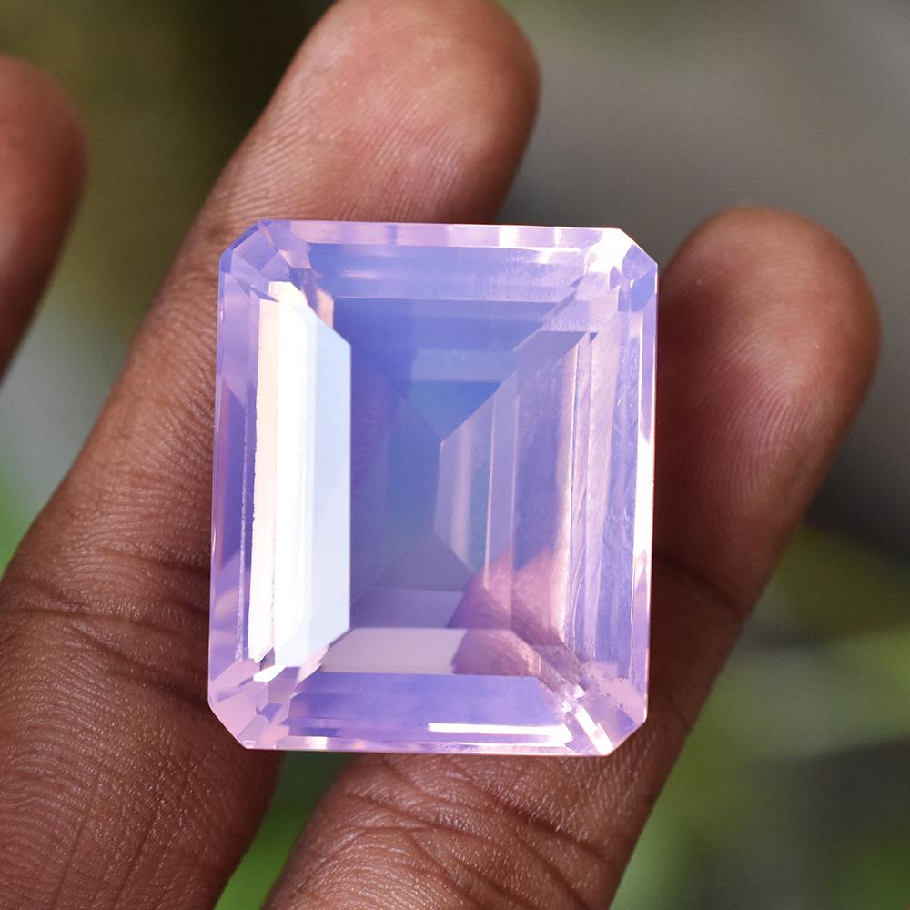 AUSTRALISCHER Rosa Opal ZERTIFIZIERT 30x25mm Smaragdschliff IM LABOR HERGESTELLTER Loser Edelstein