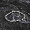 Stainless Steel Golden Silver Color Cuban Chain Bracelet Fashion Hip Hop Bracelet  Women's Jewelry Party Gift 18/20/21/22/23CM