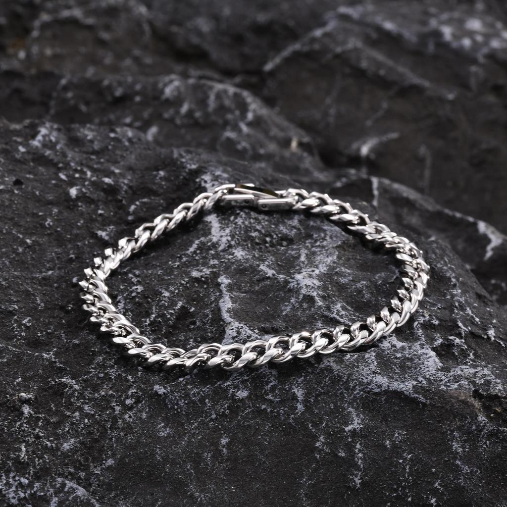 Stainless Steel Golden Silver Color Cuban Chain Bracelet Fashion Hip Hop Bracelet  Women's Jewelry Party Gift 18/20/21/22/23CM
