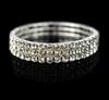 European Princess Style Rhinestone Bracelet - Elegant Elastic Hand Jewelry for Women