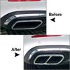 2 Pcs  To Up For Mercedes Benz C Class W206 C200 C260 C300 Rear Exhaust Muffler Tail Pipe Cover Trim Tail Bumper Styling