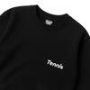 Seupeullaesikodeu Heavy Crew Neck Sweatshirt Black - Tennis Club Blue