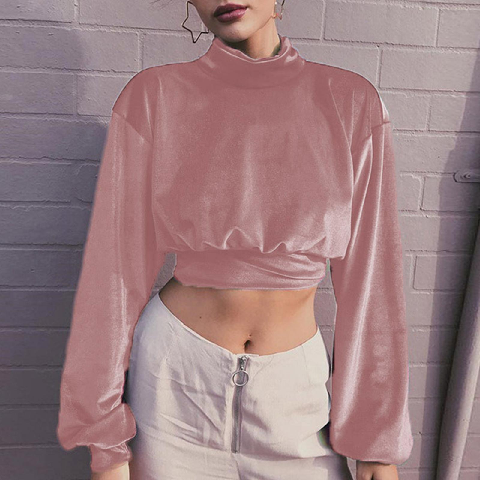 

Women s Color Cotton And Linen Camisole Loose Inner Long Sleeve Versatile Bottoming Top XXL рожевий