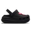 Crocs Crush Clog EVA Puff Black Pink Barbie Retro Hole Shoes Unisex Black
