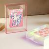 5 Inch Acrylic Photo Frame Floating Colorful Photocard Holder Transparent Wall Mounted Poster Picture Display Stand