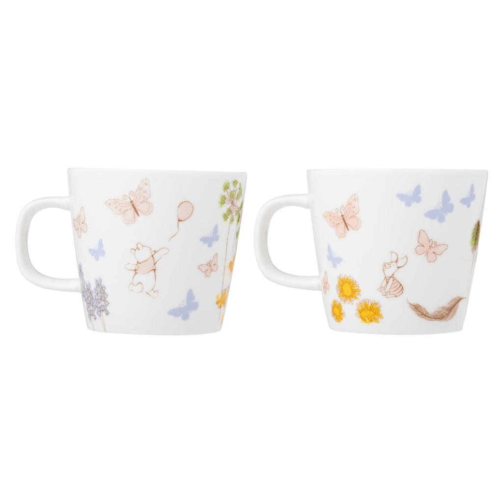 Maebata Disney Winnie the Pooh Flower Pair Mug Pooh Piglet 69152 &