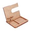 Wood Phone Docking Station Key Holder Desktop Storage Organizer Surface Polishing Treatment Watch Glasses Stand
