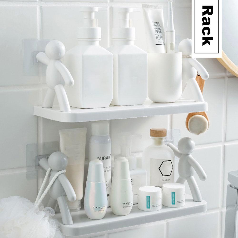 Bathroom villain Shelf Organizer Toilet Adhesive Shampoo Gel Storage Body Decor Bathroom Corner Shower Shelf Rack Accessories