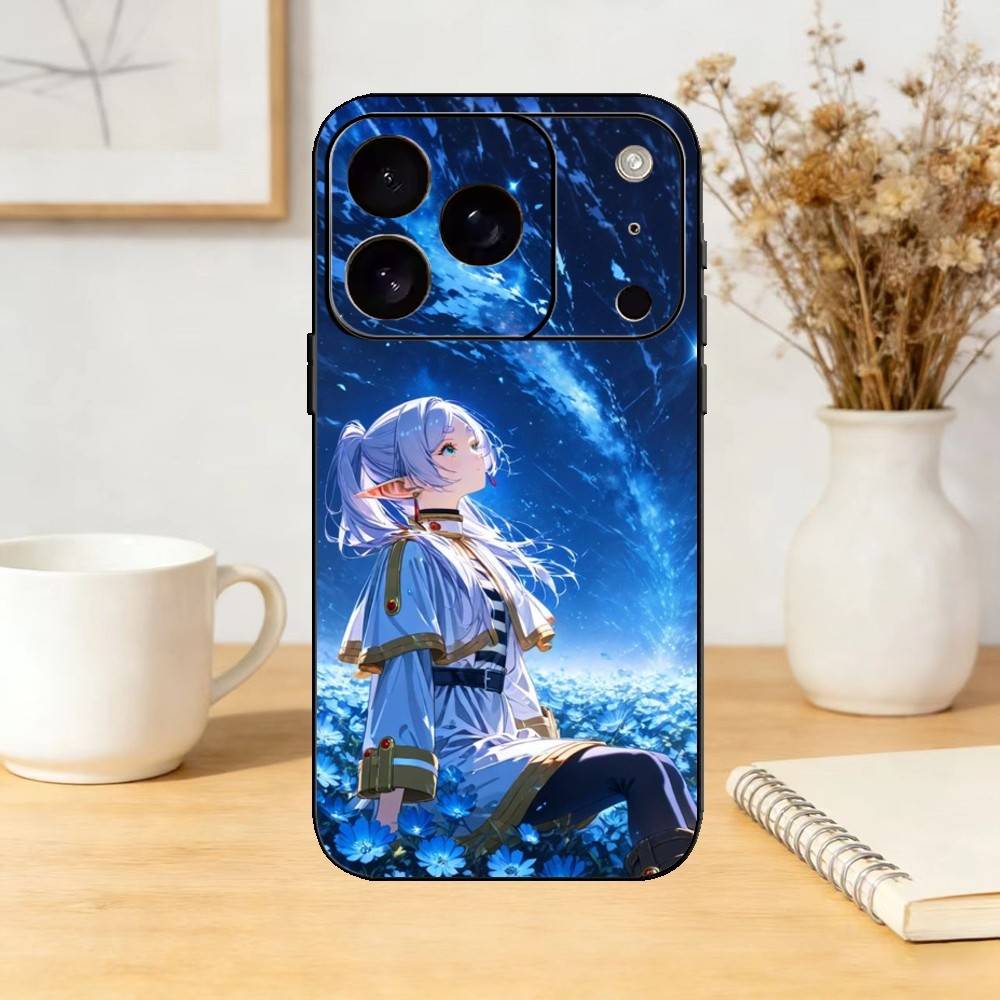 Beyond Journey F-Frieren And Fern Phone Case For iPhone 17,16,15,14,13,12,11 Plus,Pro Max,SE4Soft Silicone Black Cover