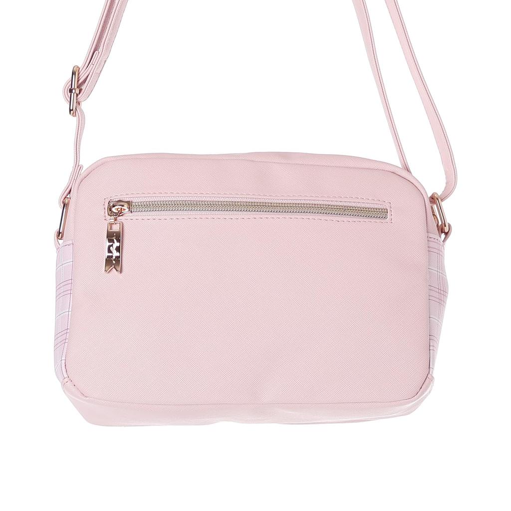 Sanrio Characters Checkered Shoulder Bag with Plush 16 X 22 X Synthetic Leather Toy, 7.5cm, (My Melody)