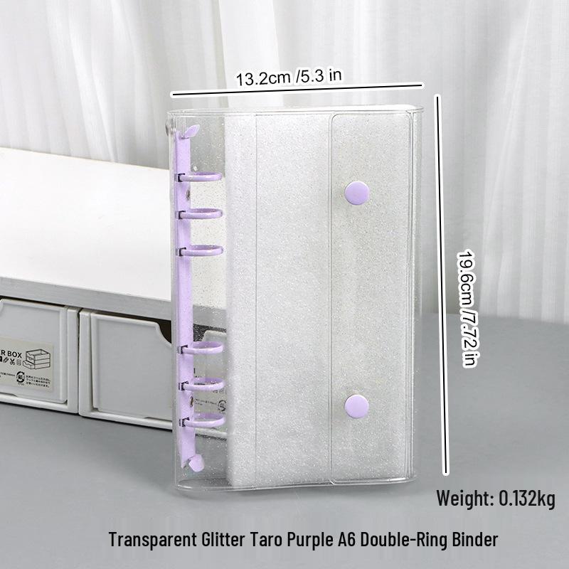 M5 Transparent PVC Binder Cover for A6/A7 Photocards & Stickers