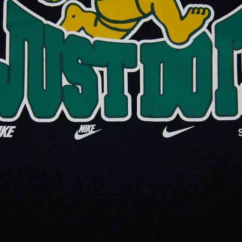 Nike Logo Cartoon Print American Retro Round Neck Short Sleeve T-Shirt Men Tops Black FD1323-010