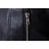Men's leather jacket with multiple zippers, men's leather messenger bag, motorcycle-style PU leather jacket for riding a Harley motorcycle.