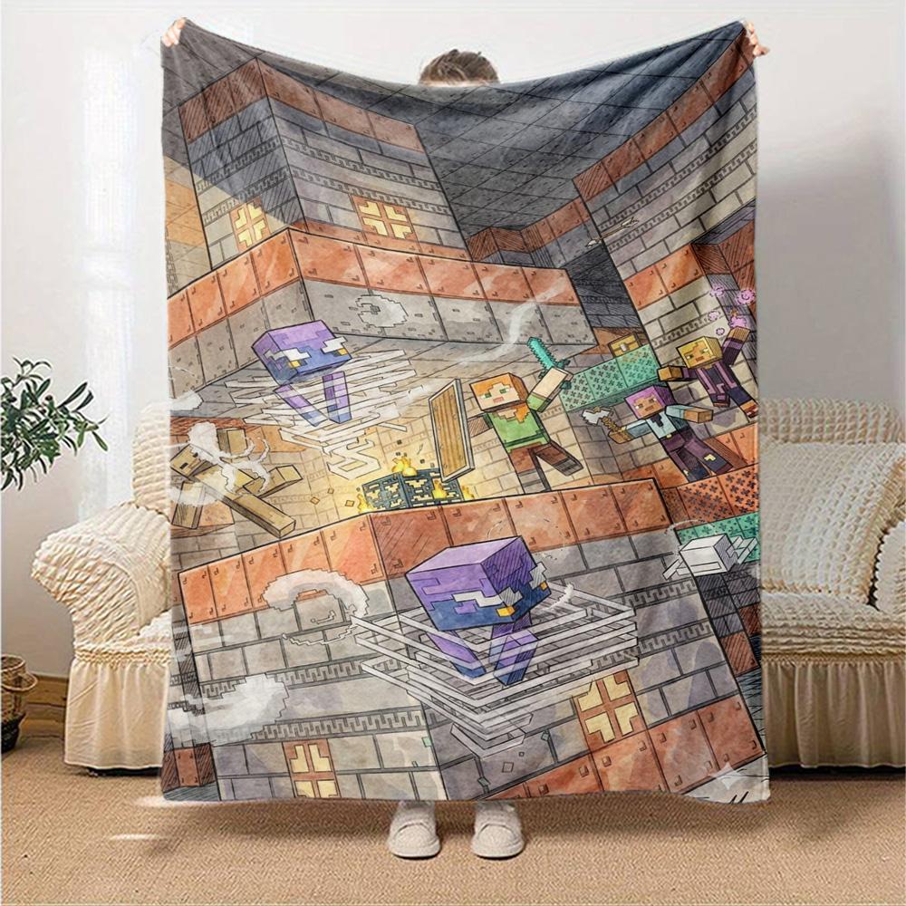 Minecraft Blanket Warmthful Decor Great for Bed Livingroom Office All-Season Use Stylish Decor Best Holiday Gift for Friends Family